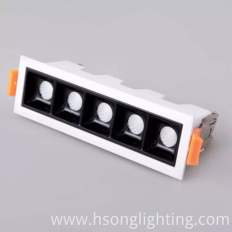 Modern design aluminum led trimless recessed linear light recessed downlight 30w for office